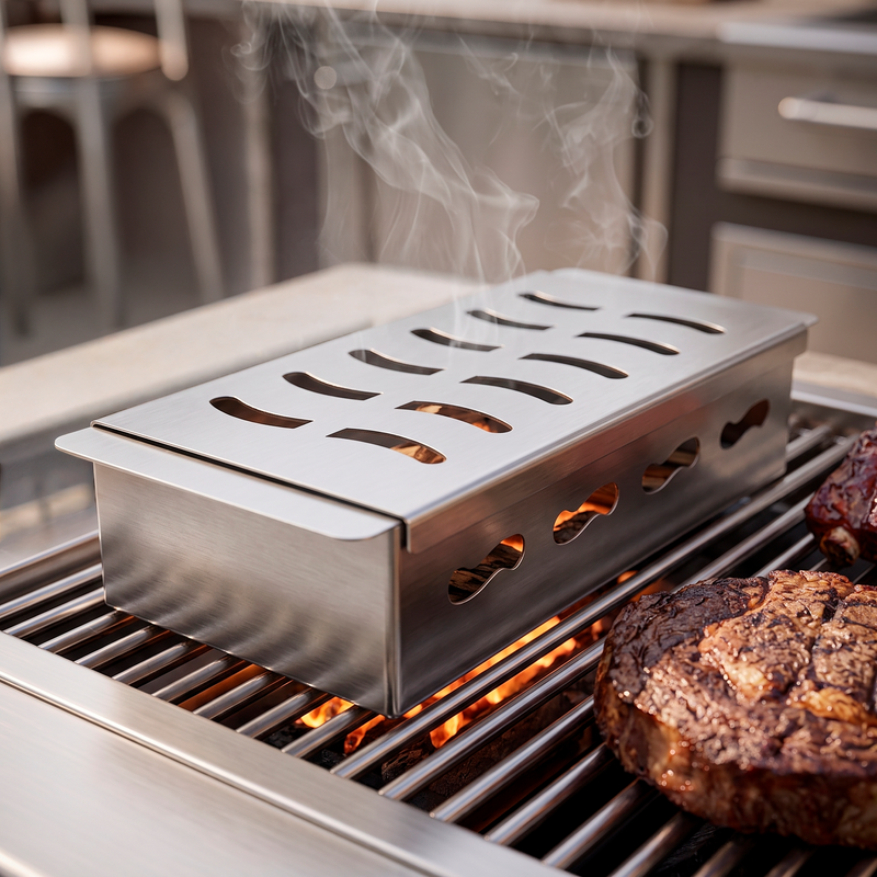 Cargue la imagen en el visor de la galería, Caja Ahumadora para Parrilla — La Carbonera Grill (22×10×5 cm)
