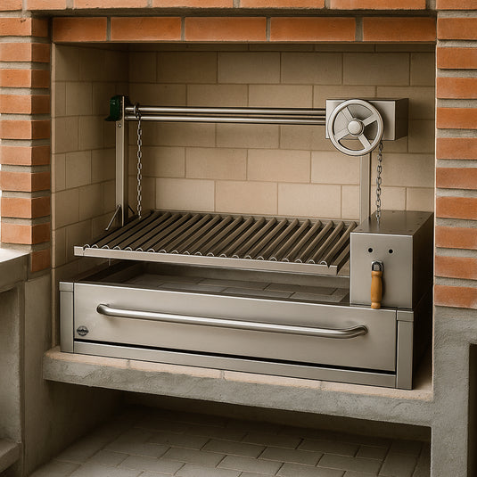 Parrilla Empotrable con Leñero – Modelo Pro 400 – 93 x 50 cm | La Carbonera Grill