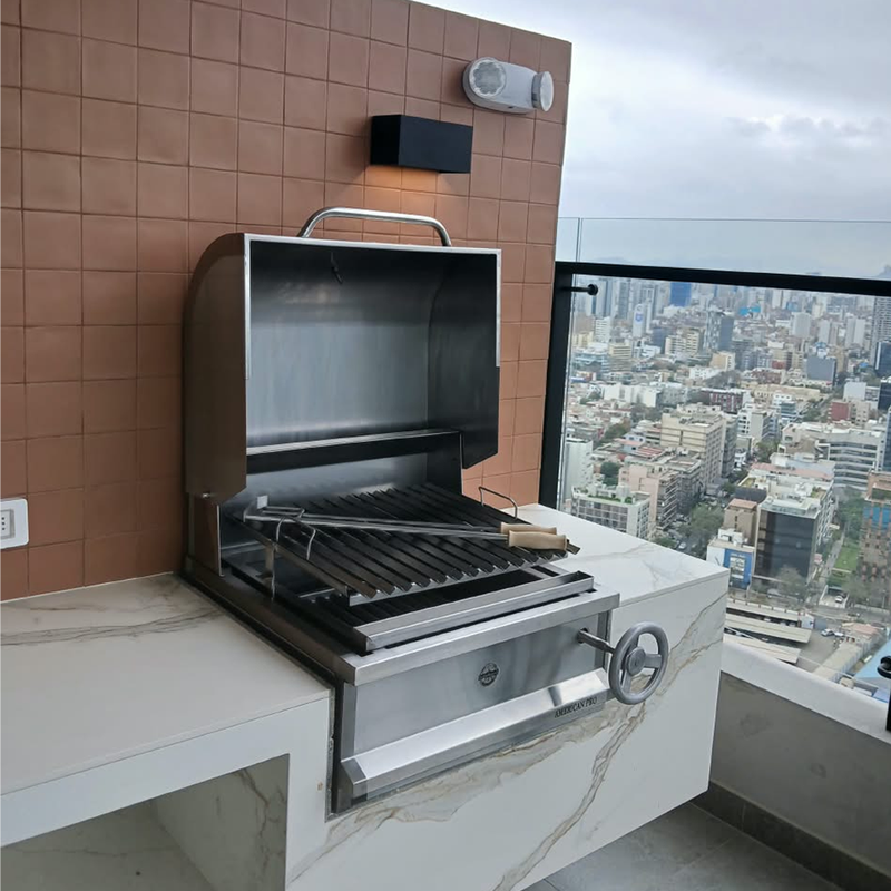 Cargue la imagen en el visor de la galería, Parrilla Empotrable American Pro – 70 x 50 cm – Acero Inoxidable | La Carbonera Grill