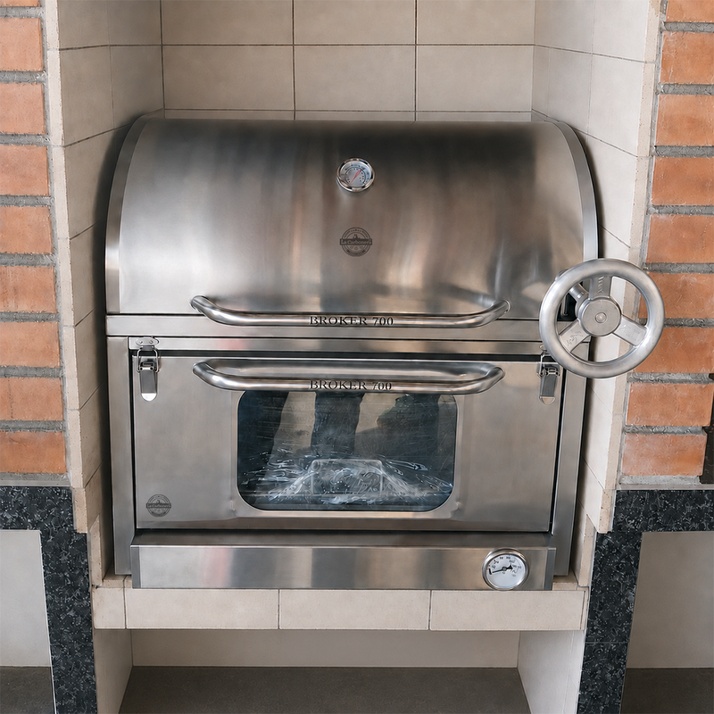 Cargue la imagen en el visor de la galería, Parrilla Empotrable con Caja China Broker 700 — La Carbonera Grill (70×50×42 cm)