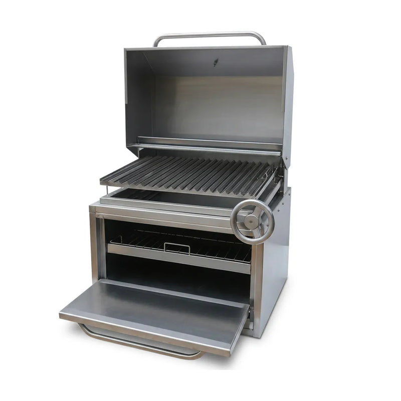 Cargue la imagen en el visor de la galería, Parrilla Empotrable con Caja China – Modelo Broker 300 – 70 x 50 x 42 cm | La Carbonera Grill