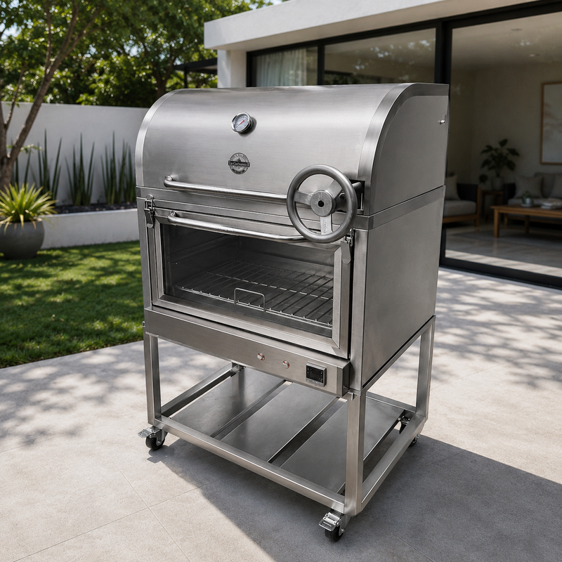 Cargue la imagen en el visor de la galería, Parrilla Movible con Caja China Broker Master — La Carbonera Grill (AISI 304)