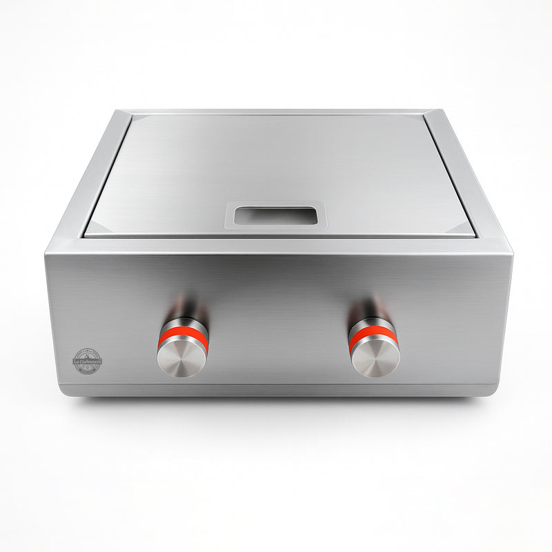 Cargue la imagen en el visor de la galería, Cocina Empotrable de Acero Inoxidable con Tapa – 50 × 50 × 25 cm | La Carbonera Grill