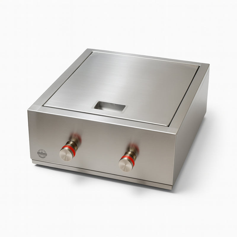 Cargue la imagen en el visor de la galería, Cocina Empotrable de Acero Inoxidable con Tapa – 50 × 50 × 25 cm | La Carbonera Grill