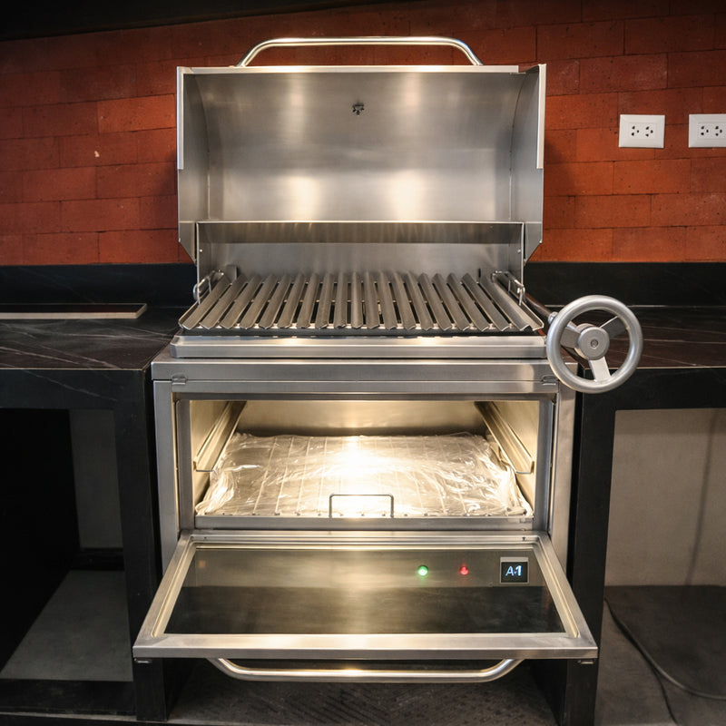 Cargue la imagen en el visor de la galería, Parrilla Empotrable con Caja China Broker Master — La Carbonera Grill (70×50×42 cm)