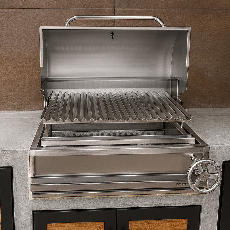 Cargue la imagen en el visor de la galería, Parrilla Empotrable American Pro – 70 x 50 cm – Acero Inoxidable | La Carbonera Grill