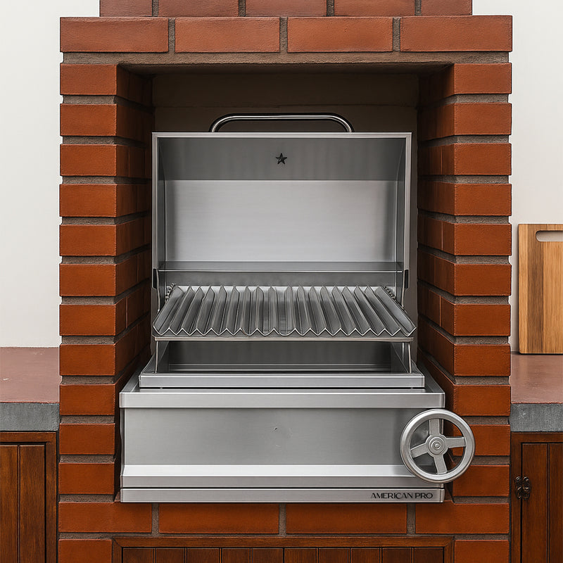 Cargue la imagen en el visor de la galería, Parrilla Empotrable American Pro – 70 x 50 cm – Acero Inoxidable | La Carbonera Grill