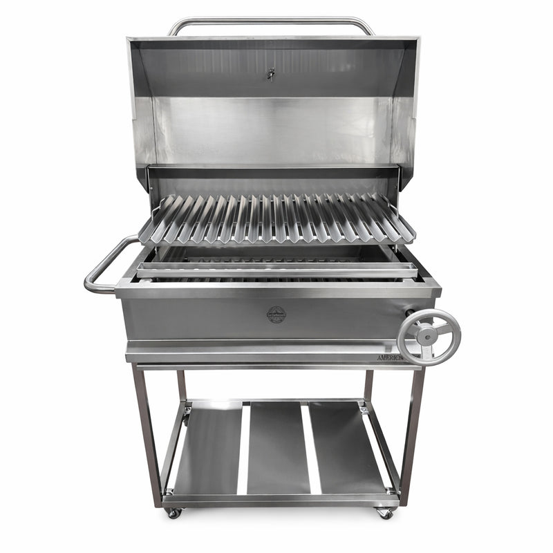 Cargue la imagen en el visor de la galería, Parrilla Movible con Tapa American Pro — La Carbonera Grill (AISI 304)