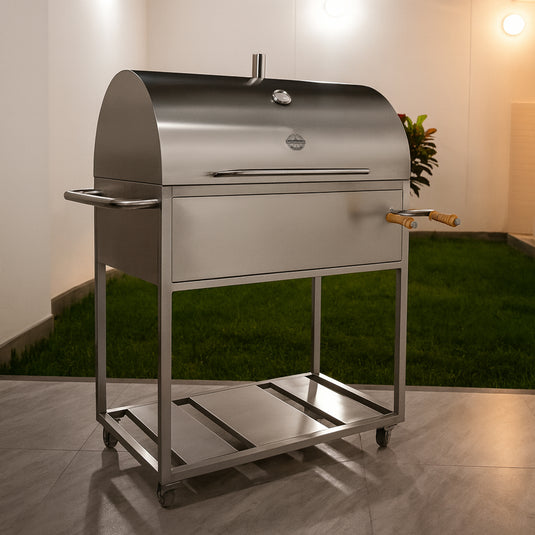 Parrilla Movible con Ahumador – Modelo Smoked Pro – 70 × 50 × 85 cm | La Carbonera Grill