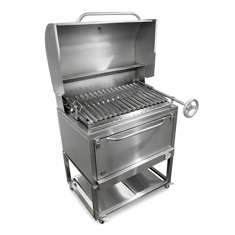 Cargue la imagen en el visor de la galería, Parrilla Movible con Caja China Broker 300 — La Carbonera Grill (AISI 304)