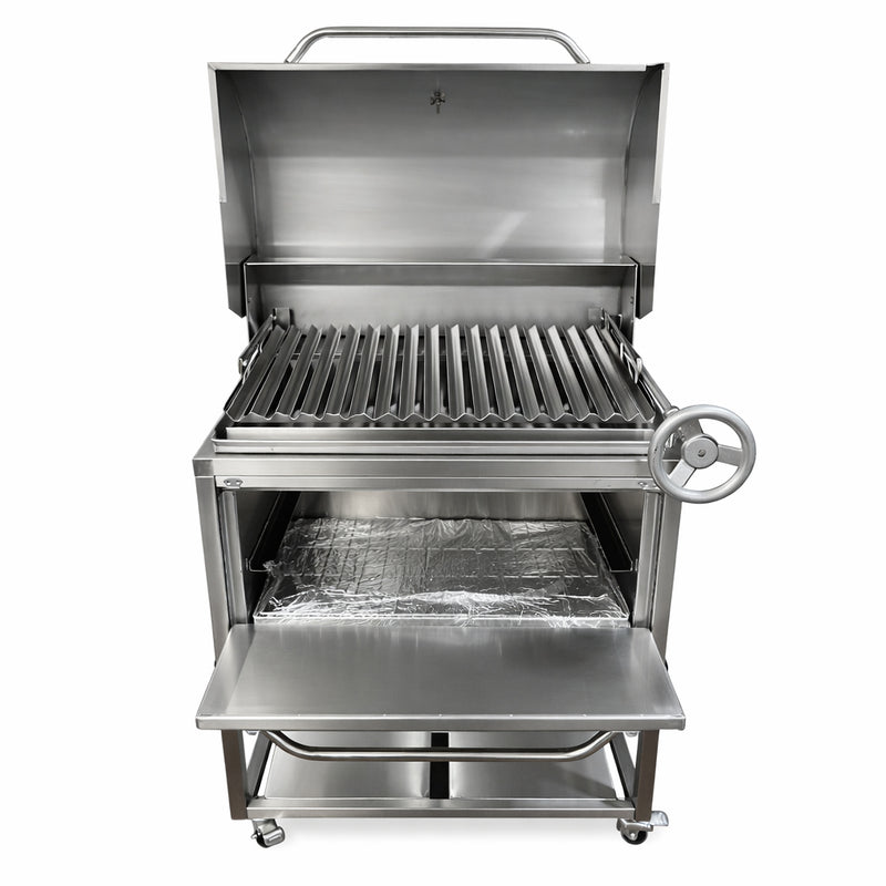 Cargue la imagen en el visor de la galería, Parrilla Movible con Caja China Broker 300 — La Carbonera Grill (AISI 304)
