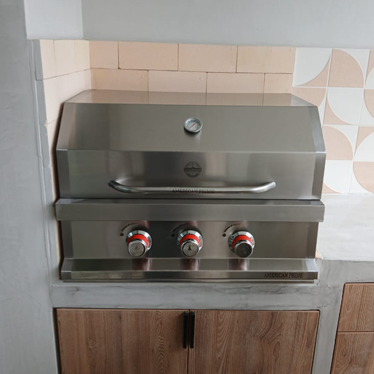 Parrilla Empotrable a Gas American Prime – 64 x 57 cm – Acero Inoxidable | La Carbonera Grill