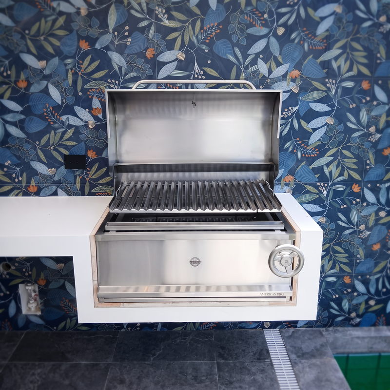 Cargue la imagen en el visor de la galería, Parrilla Empotrable American Pro – 70 x 50 cm – Acero Inoxidable | La Carbonera Grill
