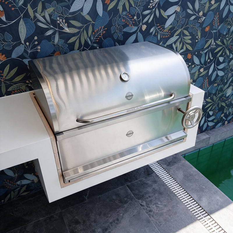 Cargue la imagen en el visor de la galería, Parrilla Empotrable American Pro – 70 x 50 cm – Acero Inoxidable | La Carbonera Grill
