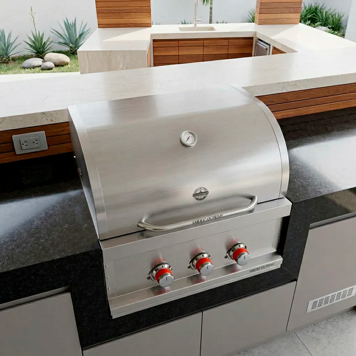Cargue la imagen en el visor de la galería, Parrilla Empotrable a Gas American Prime – 64 x 57 cm – Acero Inoxidable | La Carbonera Grill
