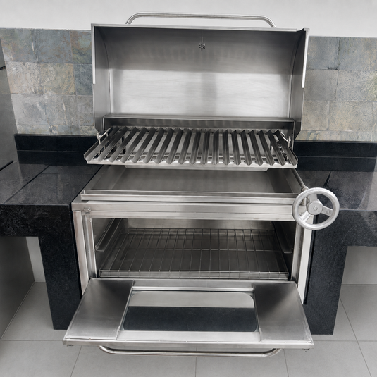 Parrilla Empotrable con Caja China Broker 700 — La Carbonera Grill (70×50×42 cm)