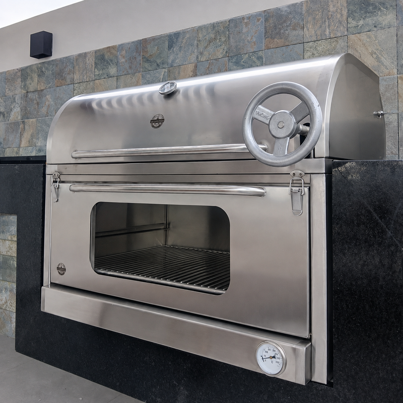 Cargue la imagen en el visor de la galería, Parrilla Empotrable con Caja China Broker 700 — La Carbonera Grill (70×50×42 cm)
