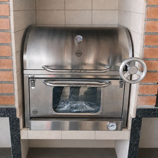 Parrilla Empotrable con Caja China Broker 700 — La Carbonera Grill (70×50×42 cm)
