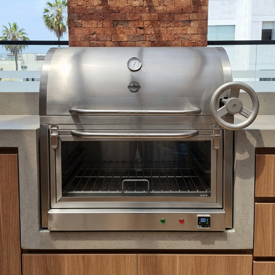 Parrilla Empotrable con Caja China Broker Master — La Carbonera Grill (70×50×42 cm)