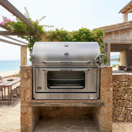 Parrilla Empotrable con Caja China Broker 700 — La Carbonera Grill (70×50×42 cm)
