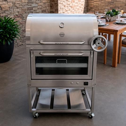 Parrilla Movible con Caja China Broker Master — La Carbonera Grill (AISI 304)