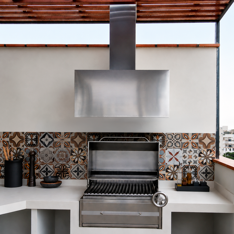 Cargue la imagen en el visor de la galería, Campana Para Parrilla – Modelo Cuadrado | La Carbonera Grill
