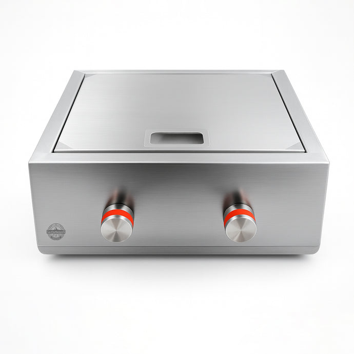Cocina Empotrable de Acero Inoxidable con Tapa – 50 × 50 × 25 cm | La Carbonera Grill
