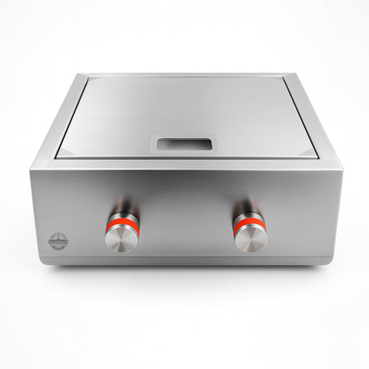 Cocina Empotrable de Acero Inoxidable con Tapa – 50 × 50 × 25 cm | La Carbonera Grill