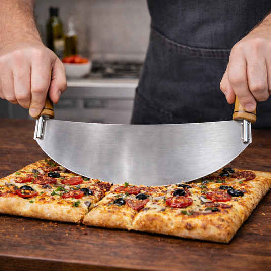 Cuchilla Corta Pizza (Tipo Mezzaluna) — Hornos Roca
