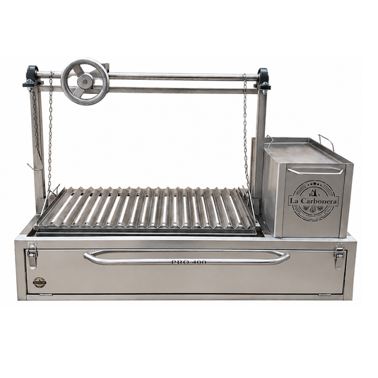 Parrilla Empotrable con Leñero – Modelo Pro 400 – 93 x 50 cm | La Carbonera Grill