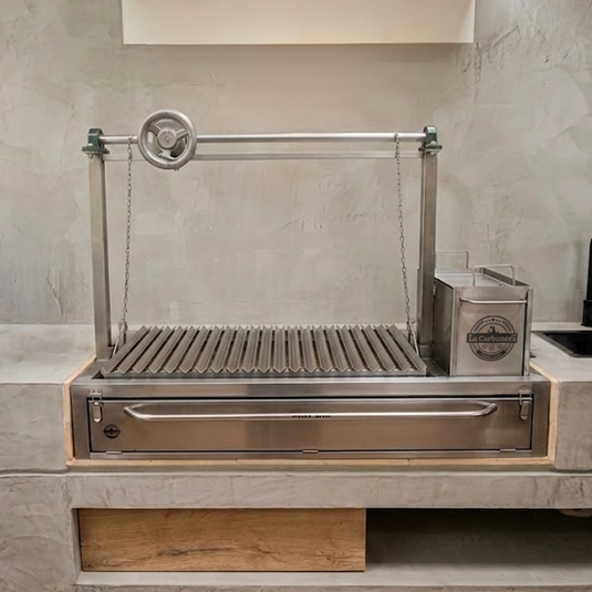 Parrilla Empotrable con Leñero – Modelo Pro 400 – 93 x 50 cm | La Carbonera Grill