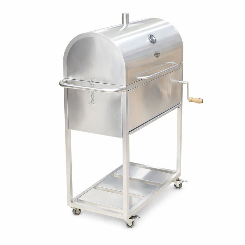 Cargue la imagen en el visor de la galería, Parrilla Movible con Tapa Ahumadora Smoked Pro — La Carbonera Grill (AISI 304)
