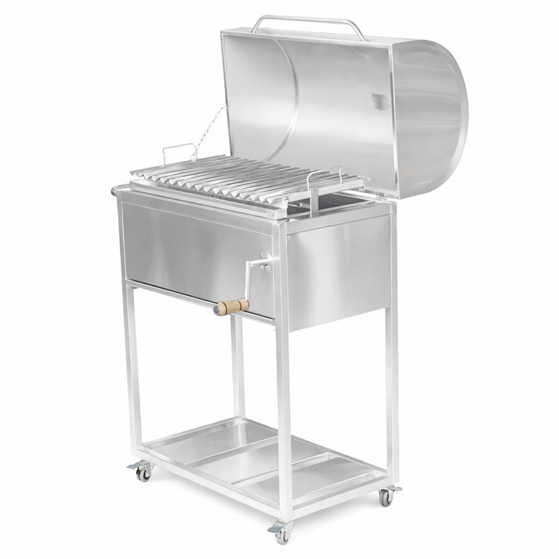 Cargue la imagen en el visor de la galería, Parrilla Movible con Tapa Ahumadora Smoked Pro — La Carbonera Grill (AISI 304)
