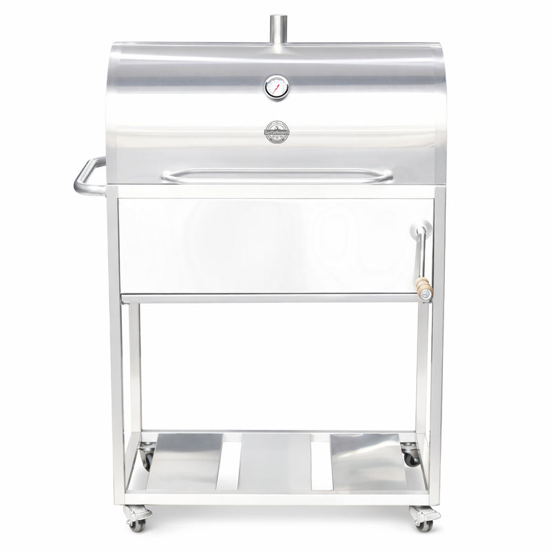 Cargue la imagen en el visor de la galería, Parrilla Movible con Tapa Ahumadora Smoked Pro — La Carbonera Grill (AISI 304)
