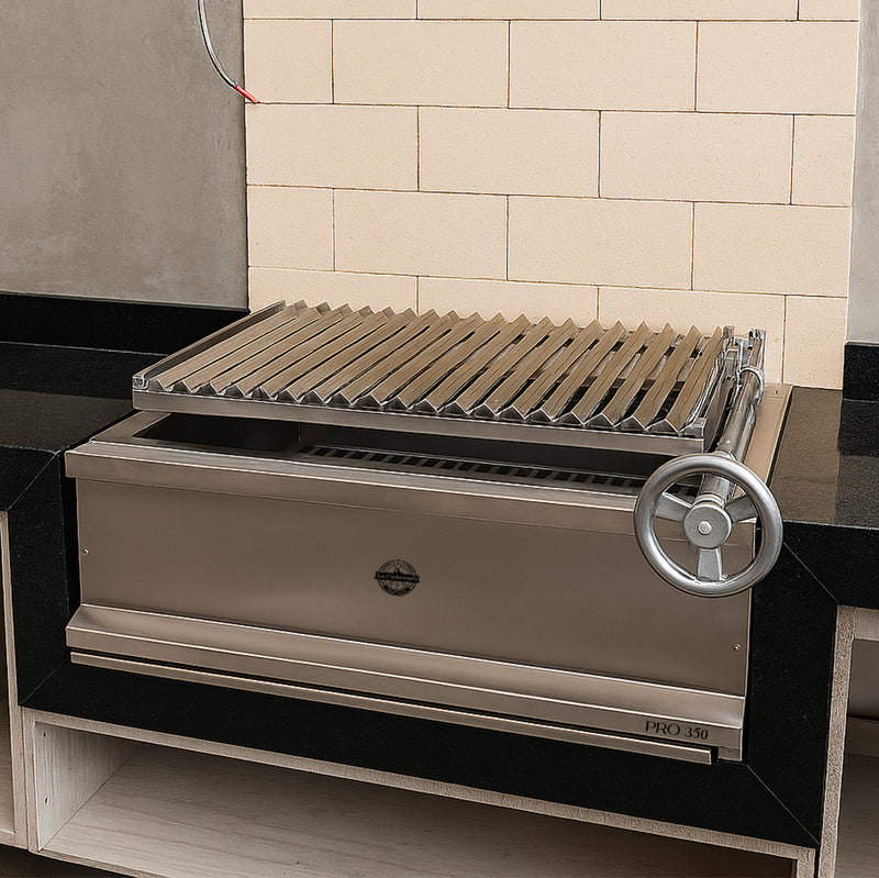 Cargue la imagen en el visor de la galería, Parrilla Empotrable Pro 350 – 70 x 50 cm – Acero Inoxidable | La Carbonera Grill

