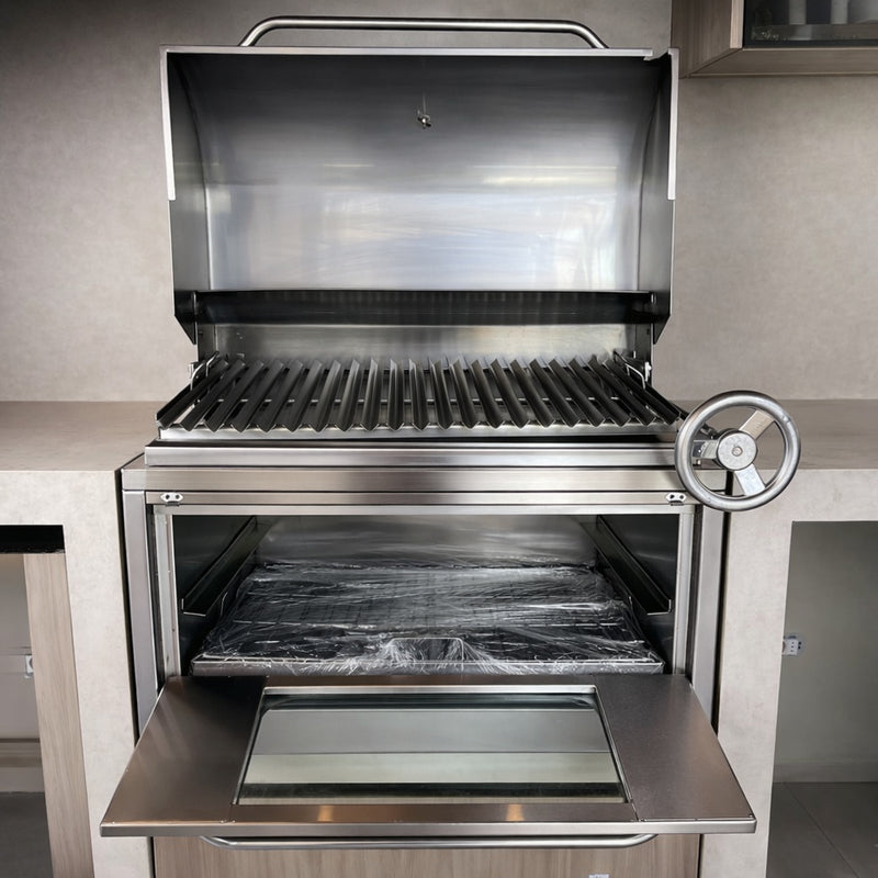 Cargue la imagen en el visor de la galería, Parrilla Empotrable con Caja China Broker 700 — La Carbonera Grill (70×50×42 cm)
