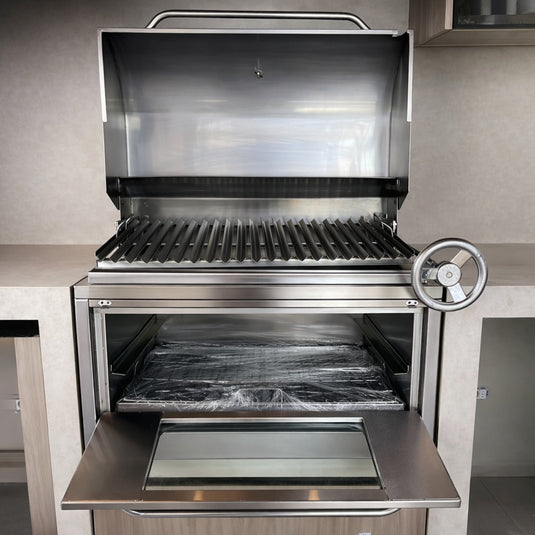 Parrilla Empotrable con Caja China Broker 700 — La Carbonera Grill (70×50×42 cm)