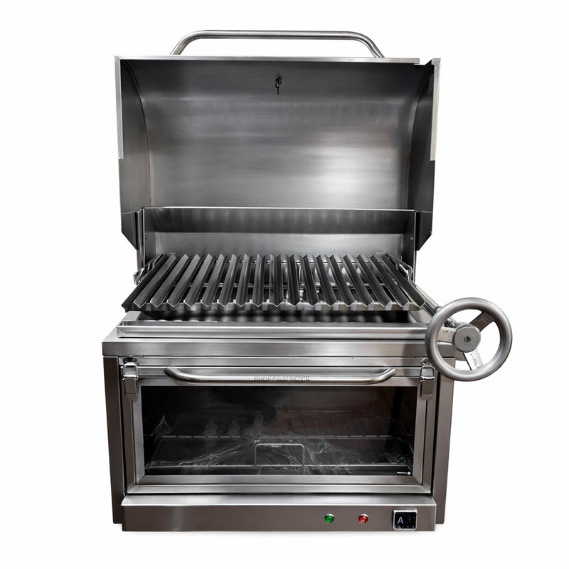 Cargue la imagen en el visor de la galería, Parrilla Empotrable con Caja China Broker Master — La Carbonera Grill (70×50×42 cm)
