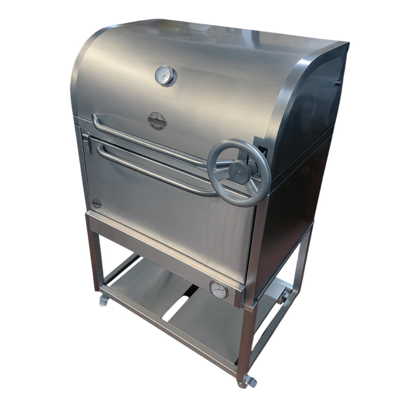 Cargue la imagen en el visor de la galería, Parrilla Movible con Caja China – Modelo Broker 300 – 70 × 50 × 85 cm | La Carbonera Grill
