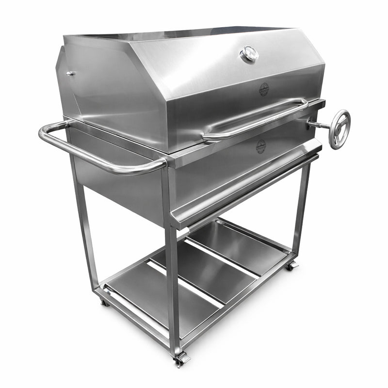 Cargue la imagen en el visor de la galería, Parrilla Movible con Tapa American Pro — La Carbonera Grill (AISI 304)
