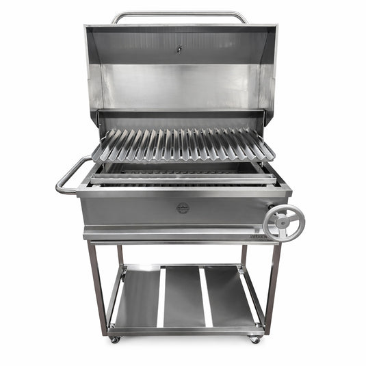 Parrilla Movible con Tapa American Pro — La Carbonera Grill (AISI 304)