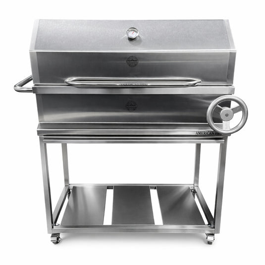 Parrilla Movible con Tapa American Pro — La Carbonera Grill (AISI 304)