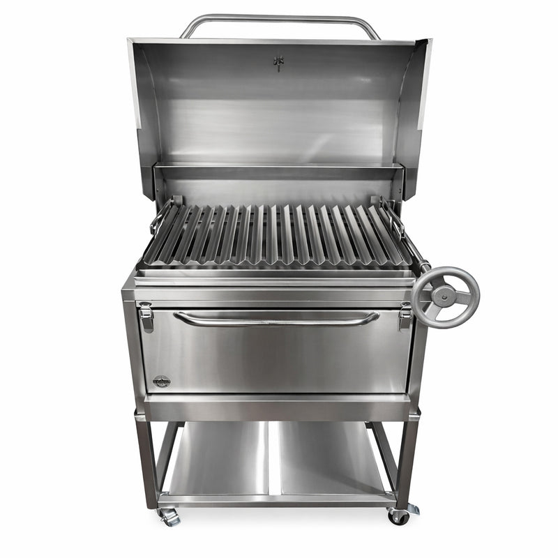 Cargue la imagen en el visor de la galería, Parrilla Movible con Caja China Broker 300 — La Carbonera Grill (AISI 304)

