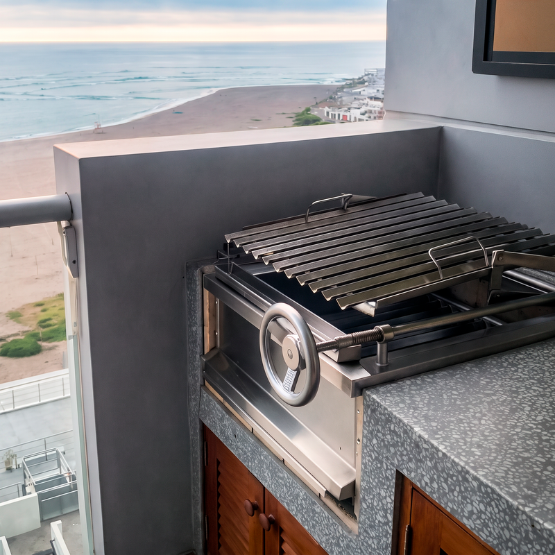 Cargue la imagen en el visor de la galería, Parrilla Empotrable Pro 350 — La Carbonera Grill (70×50×25 cm)

