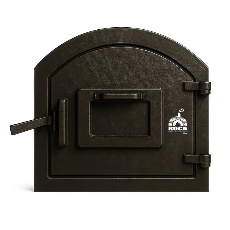 Cargue la imagen en el visor de la galería, Puerta de Horno Artesanal en Hierro Fundido – 46 x 39 cm
