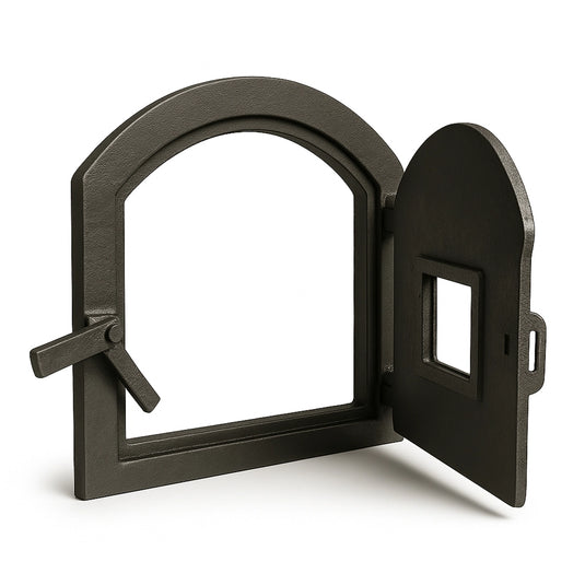 Puerta de Horno Artesanal en Hierro Fundido – 46 x 39 cm
